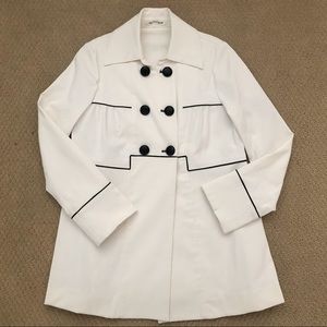 Alice + Olivia Vintage White Mod Pea Coat